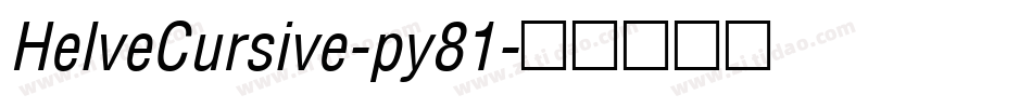 HelveCursive-py81字体转换