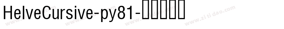 HelveCursive-py81字体转换