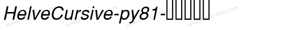 HelveCursive-py81字体转换