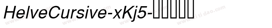 HelveCursive-xKj5字体转换