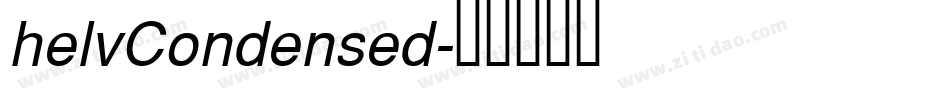 helvCondensed字体转换