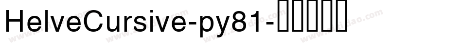 HelveCursive-py81字体转换