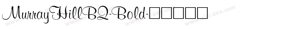 MurrayHillBQ-Bold字体转换