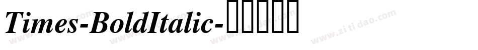 Times-BoldItalic字体转换