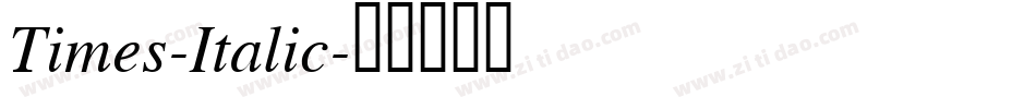 Times-Italic字体转换