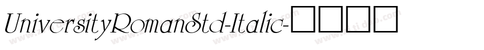 UniversityRomanStd-Italic字体转换