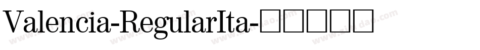 Valencia-RegularIta字体转换
