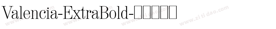 Valencia-ExtraBold字体转换