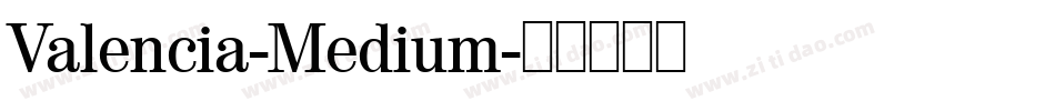 Valencia-Medium字体转换