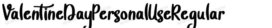 ValentineDayPersonalUseRegular-Pjyr字体转换