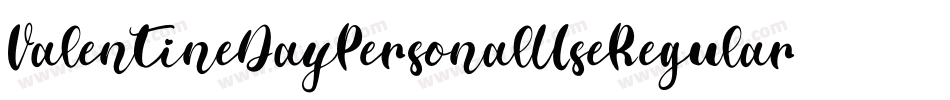 ValentineDayPersonalUseRegular-Pjyr字体转换