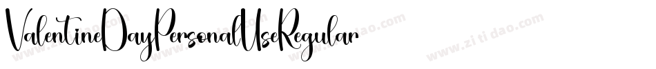 ValentineDayPersonalUseRegular-Pjyr字体转换