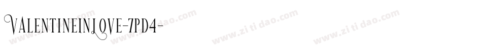 ValentineInLove-7pd4字体转换