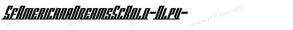 SfAmericanaDreamsScBold-0lpv字体转换
