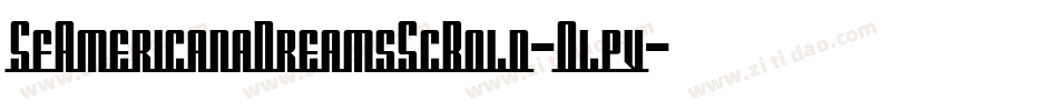 SfAmericanaDreamsScBold-0lpv字体转换