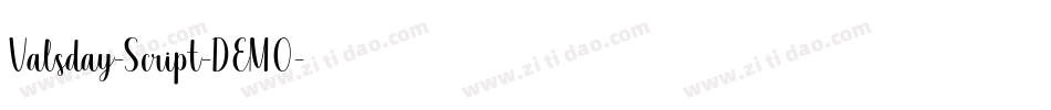 Valsday-Script-DEMO字体转换