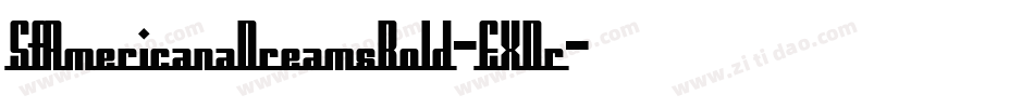 SfAmericanaDreamsBold-EXDr字体转换
