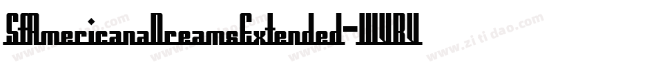 SfAmericanaDreamsExtended-WVBV字体转换