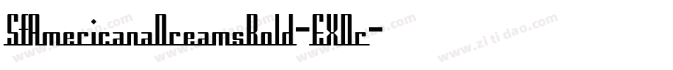 SfAmericanaDreamsBold-EXDr字体转换