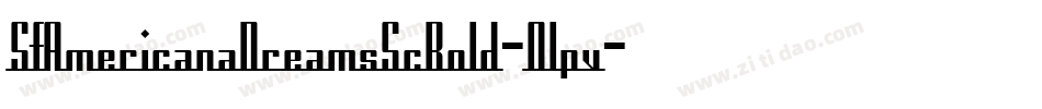 SfAmericanaDreamsScBold-0lpv字体转换