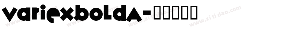 VariexBoldA字体转换