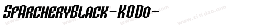 SfArcheryBlack-K0Do字体转换
