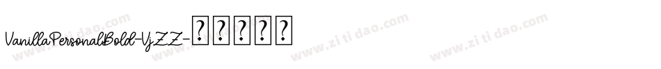 VanillaPersonalBold-VjZZ字体转换