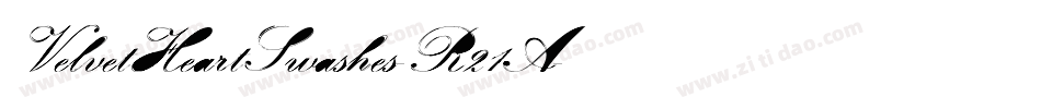 VelvetHeartSwashes-R21A字体转换