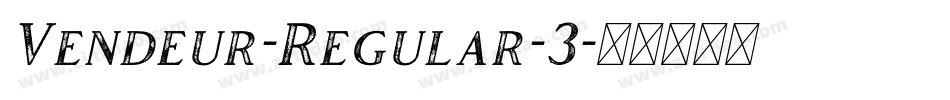 Vendeur-Regular-3字体转换