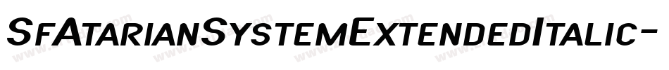 SfAtarianSystemExtendedItalic-LADn字体转换