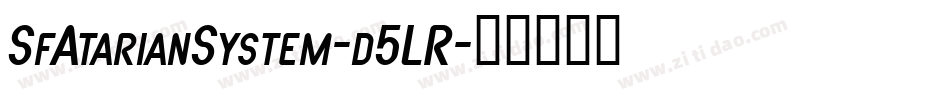 SfAtarianSystem-d5LR字体转换