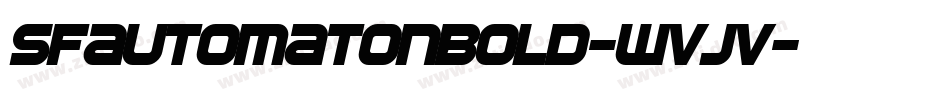 SfAutomatonBold-WVjV字体转换