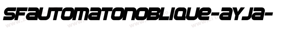 SfAutomatonOblique-ayja字体转换