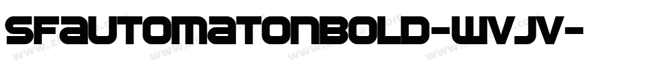 SfAutomatonBold-WVjV字体转换