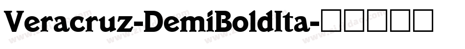 Veracruz-DemiBoldIta字体转换