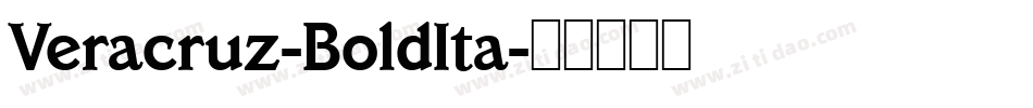 Veracruz-BoldIta字体转换