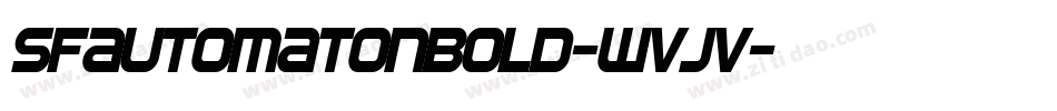 SfAutomatonBold-WVjV字体转换