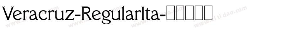 Veracruz-RegularIta字体转换