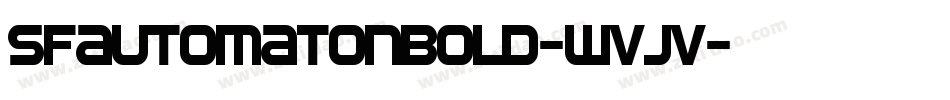 SfAutomatonBold-WVjV字体转换