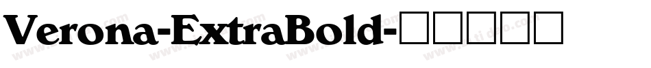 Verona-ExtraBold字体转换