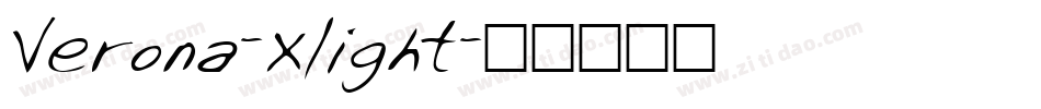 Verona-Xlight字体转换