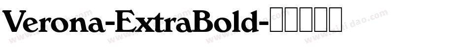 Verona-ExtraBold字体转换