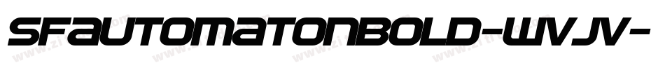 SfAutomatonBold-WVjV字体转换