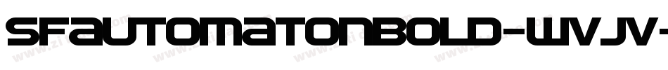 SfAutomatonBold-WVjV字体转换