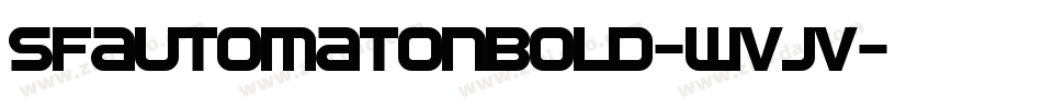 SfAutomatonBold-WVjV字体转换