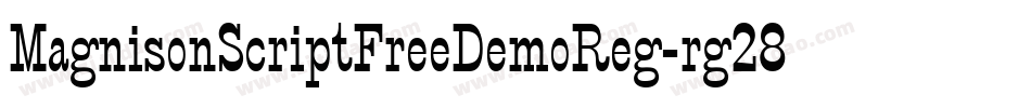 MagnisonScriptFreeDemoReg-rg28x字体转换