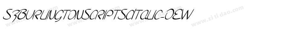 SfBurlingtonScriptScItalic-OEWe字体转换 SfBurlingtonScriptScItalic-OEWe字体转换