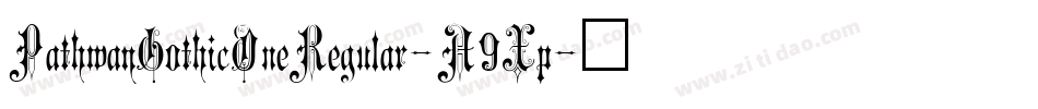 PathwayGothicOneRegular-A9Xp字体转换