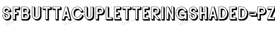 SfButtacupLetteringShaded-PZgE字体转换