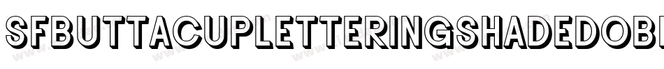 SfButtacupLetteringShadedOblique-LAd4字体转换